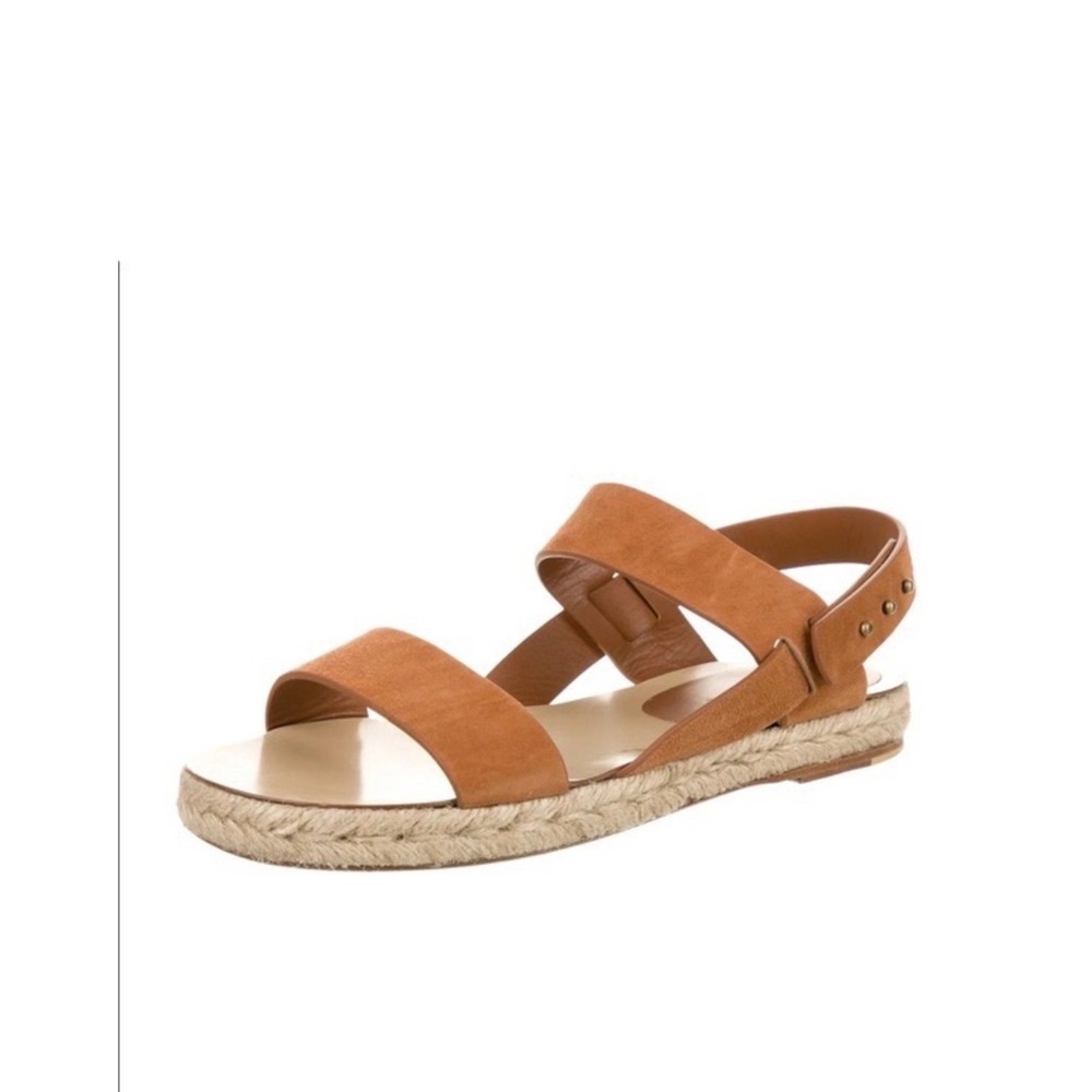 Jenni Kayne Suede Sunday Espadrille Sandals in Saddle Size 38